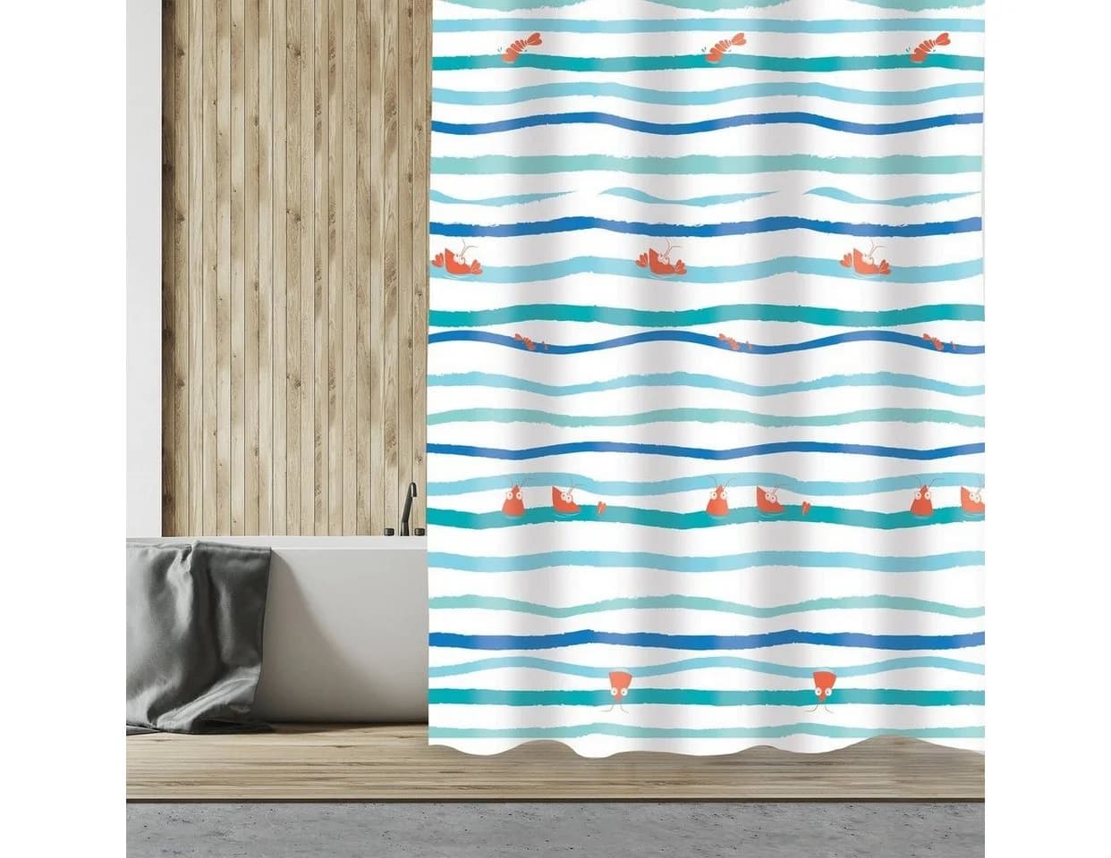 MSV Duschvorhang DEEP OCEAN Maritim Bunt Polyester - Bild 2