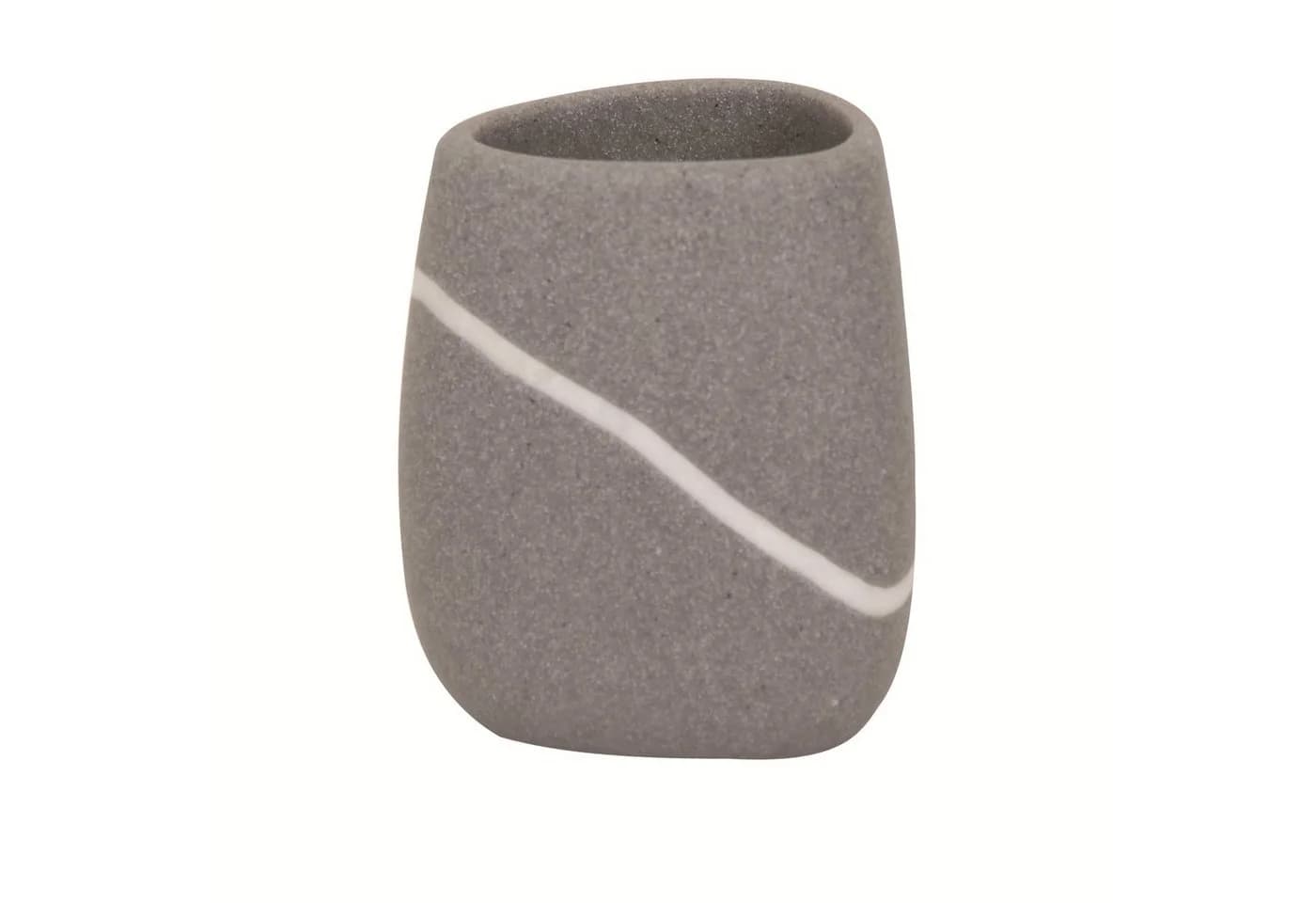 MSV Badaccessoires-Sets ZEN 3-tlg. Grau Polyresin Natursteinoptik - Bild 4