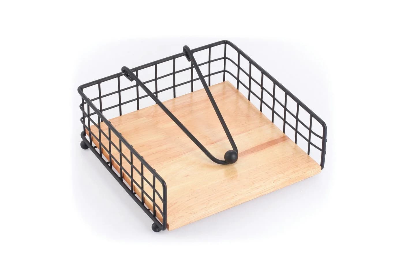 MSV Serviettenhalter Bambus Stahl Schwarz Matt - Bild 3
