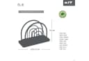 MSV Serviettenhalter Bambus & Stahl Matt-Schwarz Bistro-Look Bild 1