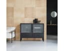 Tikamoon Buffet Vitrinenschrank Emil Schwarz Metall Glas Bild 1