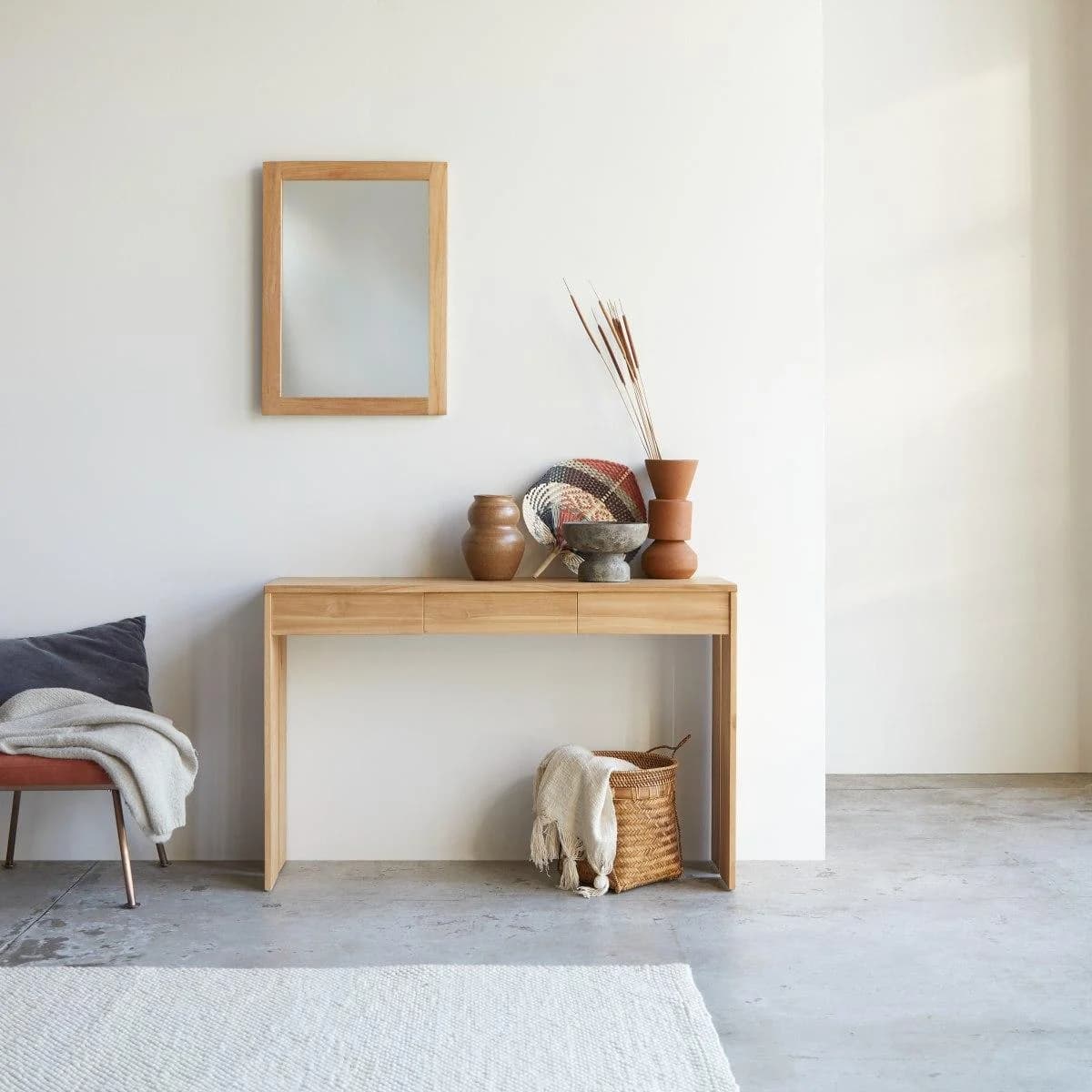 Tikamoon Konsole Beistelltisch Sideboard Teak Massivholz Neu