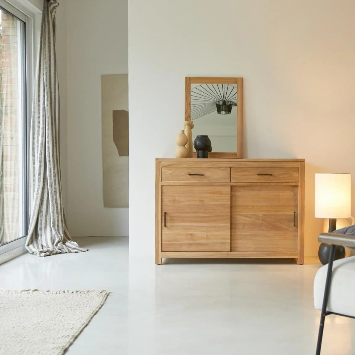 Tikamoon Buffet aus massivem Teakholz 120 cm Maë