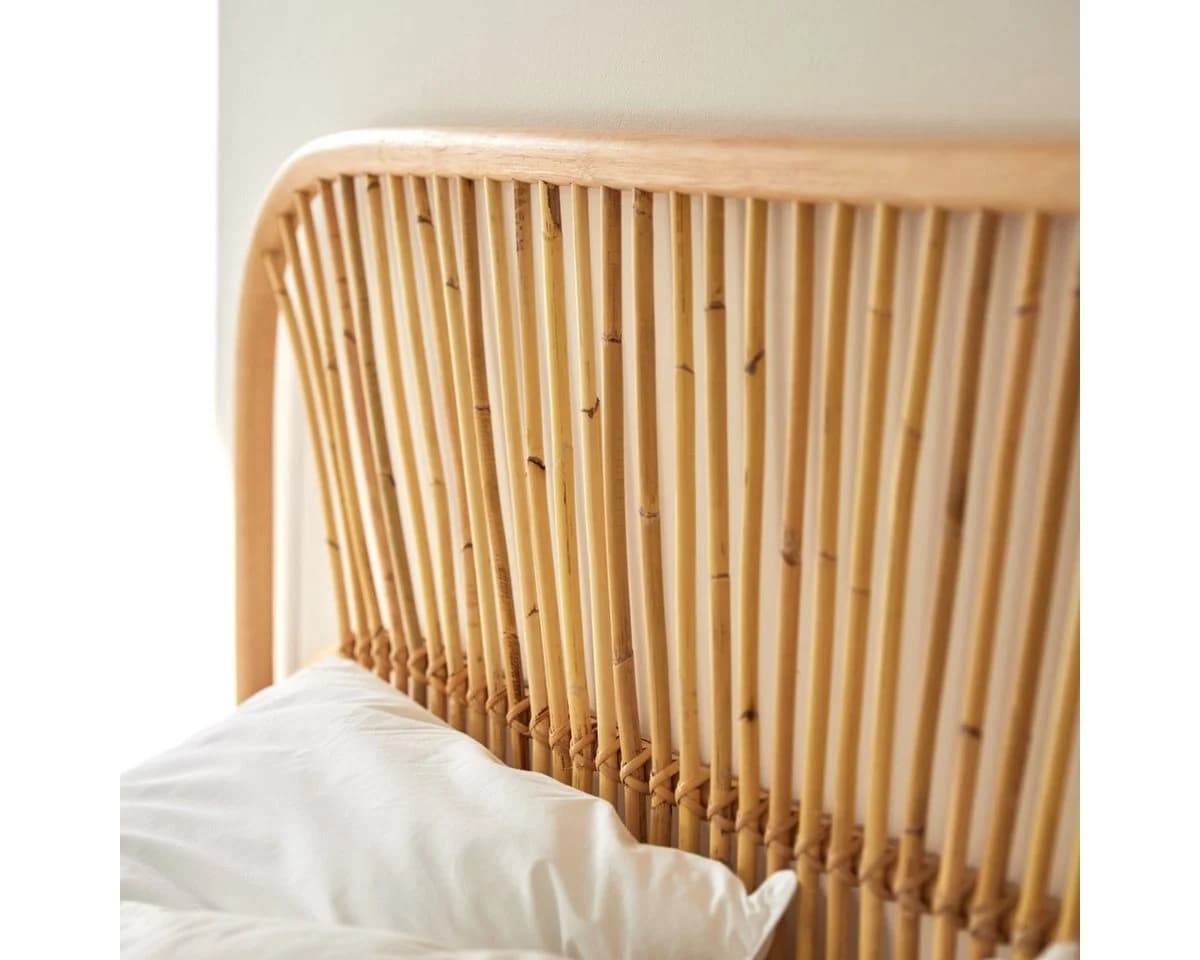 Tikamoon Kopfteil aus Rattan 160 cm Braun - Bild 4