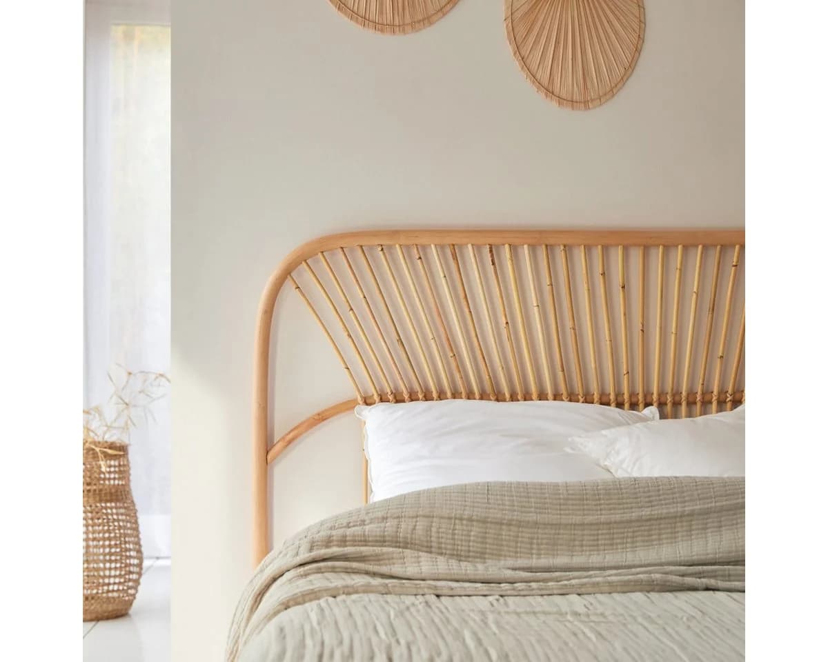 Tikamoon Kopfteil aus Rattan 160 cm Braun - Bild 5