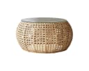 Tikamoon Couchtisch Esther aus Rattan mit Glasplatte Bild 2