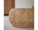 Tikamoon Couchtisch Esther aus Rattan mit Glasplatte Bild 3