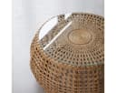 Tikamoon Couchtisch Esther aus Rattan mit Glasplatte Bild 4