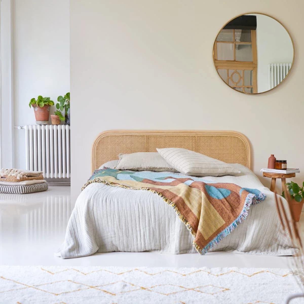 Tikamoon Josephine Rattan Kopfteil 160 cm Braun