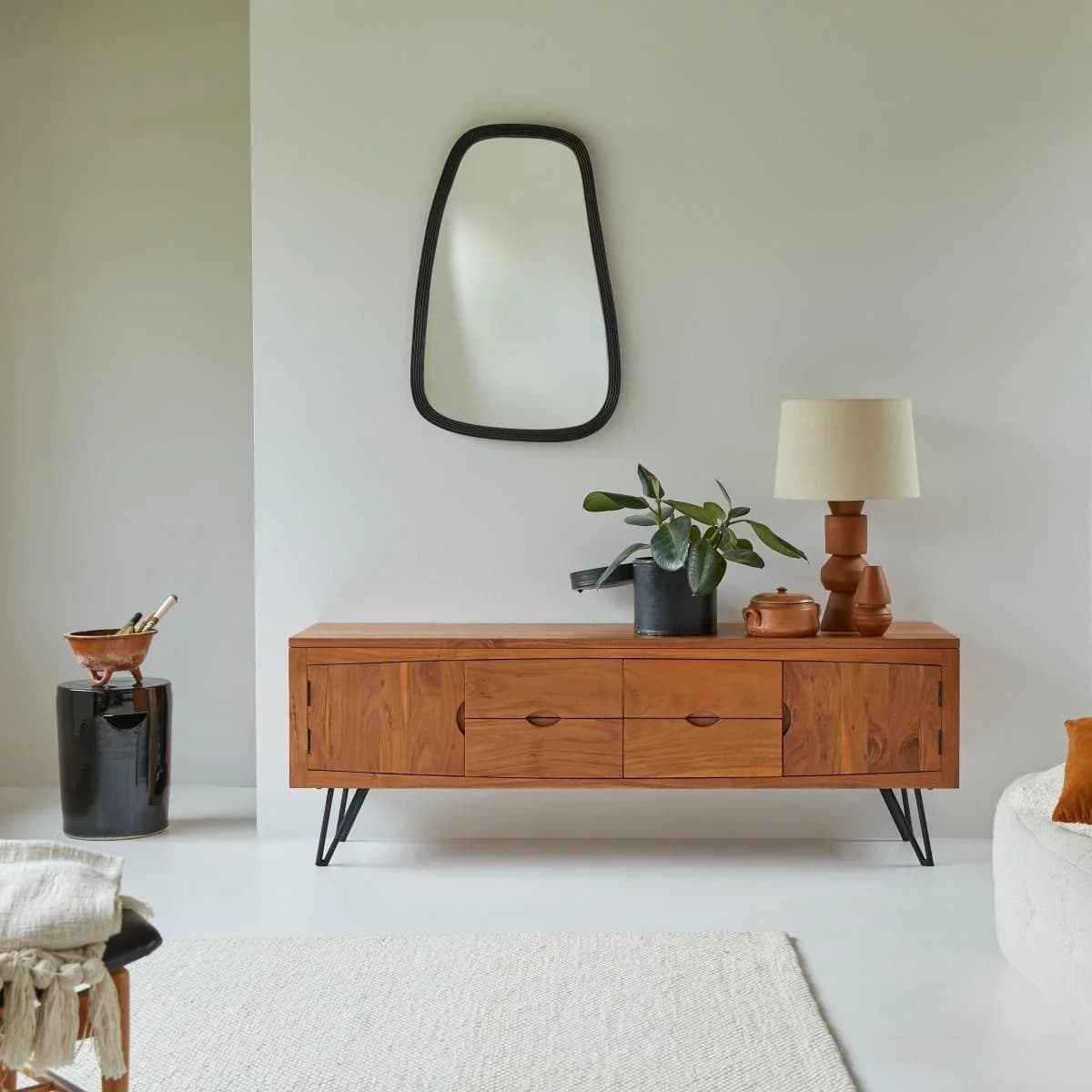 Tikamoon TV-Schrank Bonnie 180 cm Akazie Braun