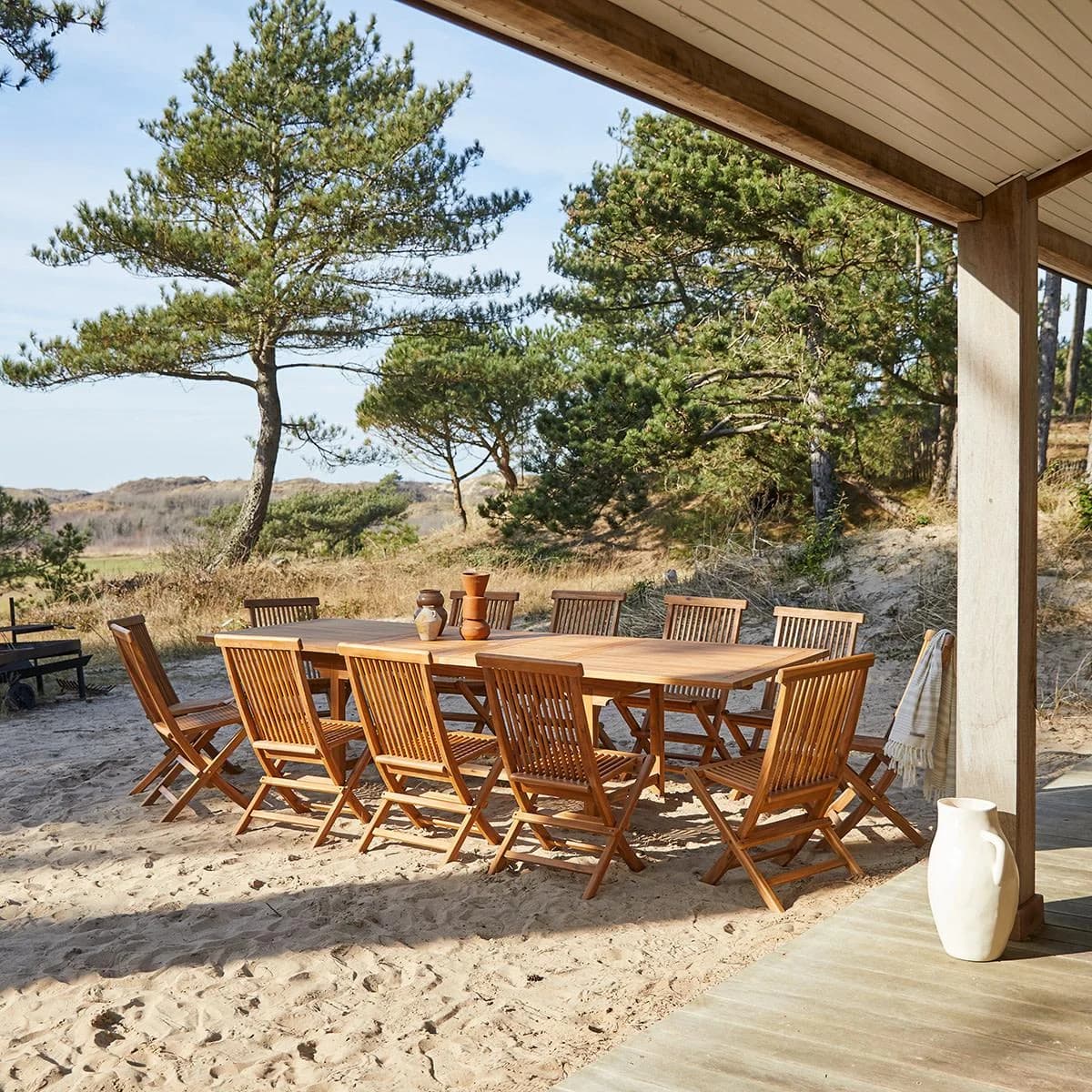 Tikamoon Rechteckiger Outdoor Tisch aus Akazienholz Capri 200