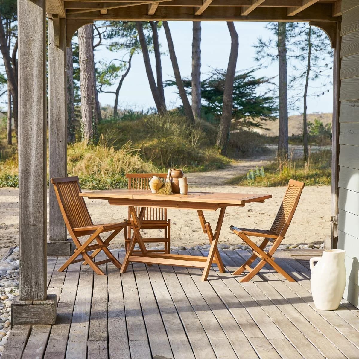 Tikamoon Outdoor-Tisch aus Akazienholz 120 Capri