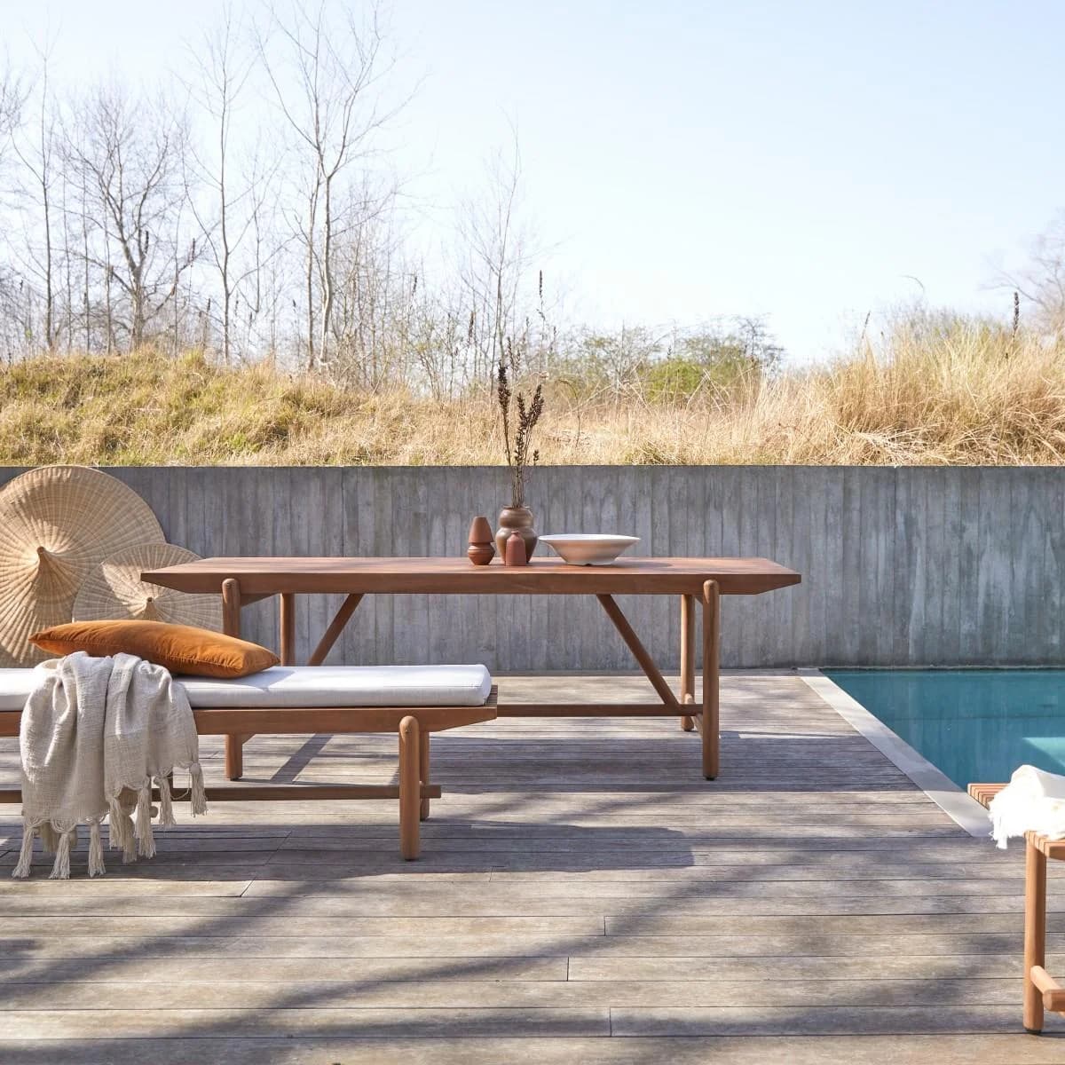 Tikamoon Outdoor Tisch Fado 6/8 Pers. Massiv Teak Holz