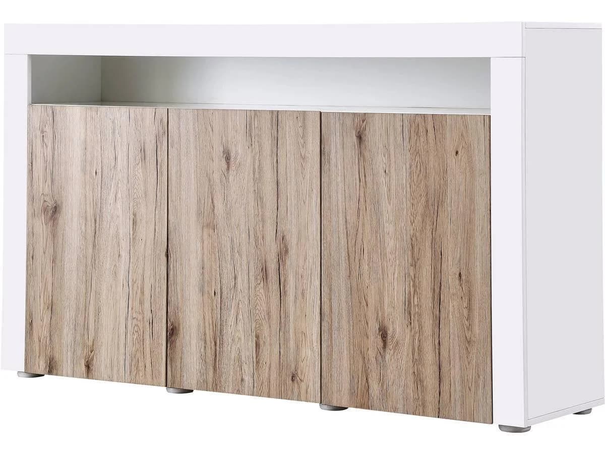 BUFFETSCHRANK bogota Eiche-Optik weiß lackiert