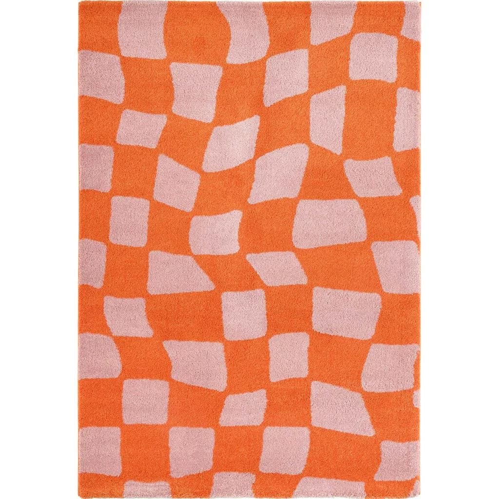 Nazar Rugs Retro Teppich Orange Polypropylen 120x160 cm