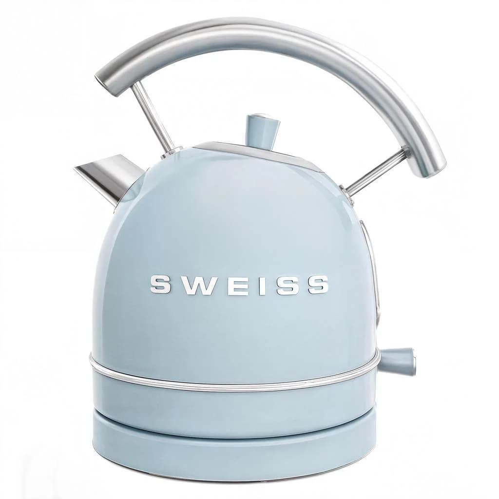 Sweiss Wasserkocher Ktl6 Vintage Blau Edelstahl 1,8L