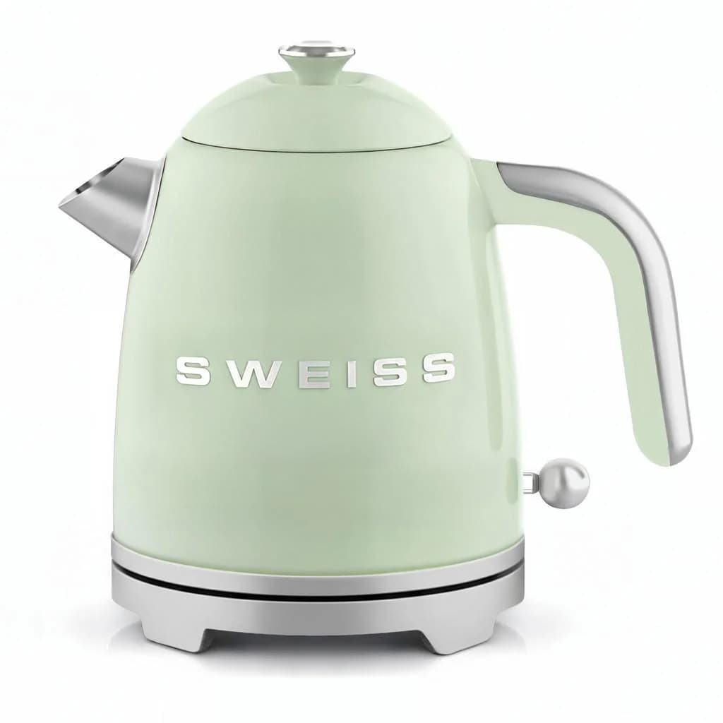 Sweiss Wasserkocher Kts7 Vintage Grün Edelstahl 1L
