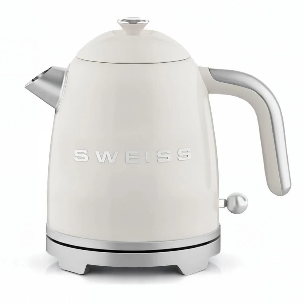 Sweiss Wasserkocher Kts8 Vintage Beige Edelstahl 1L 1200W