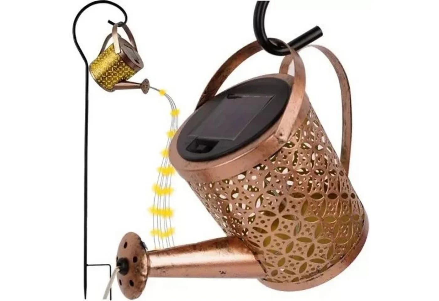 Gardlov Solar-Gartenlampe Gießkanne Bronze mit Dämmerungssensor - Bild 2