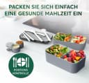UMAMI Bento Lunchbox Grau mit Besteck & Saucenbehältern Bild 1