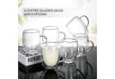 LIBWYS Doppelwandige Kaffeetassen aus Glas 6x350 ml mit Griff und Löffel Bild 4