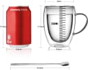 LIBWYS Doppelwandige Kaffeetassen aus Glas 6x350 ml mit Griff und Löffel Bild 5