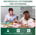 UMAMI Lunchbox All-in-1 1,2L Brotdose Rosa mit Besteck Bild 3
