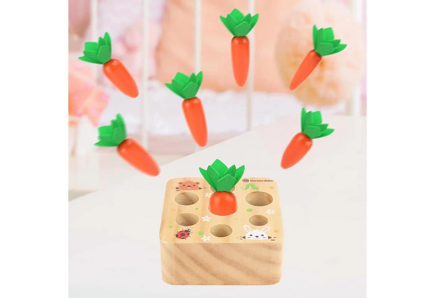 LaCute Holzspielzeug Karottenernte Montessori Sortierspiel - Bild 4