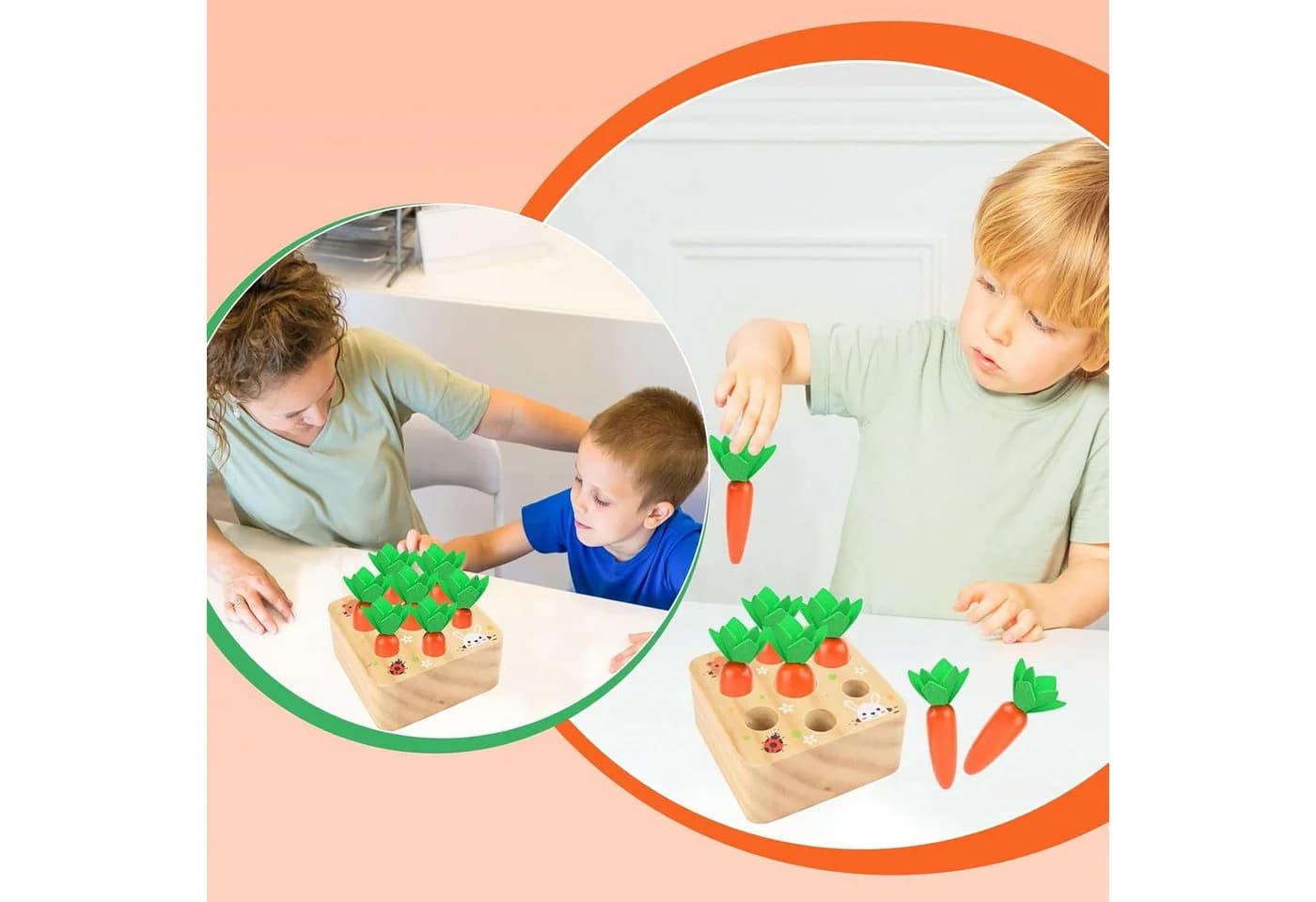 LaCute Holzspielzeug Karottenernte Montessori Sortierspiel - Bild 5