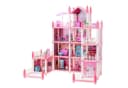 Ikonka Puppenhaus Villa XXXL 4 Stockwerke 10 Zimmer Rosa Bild 2