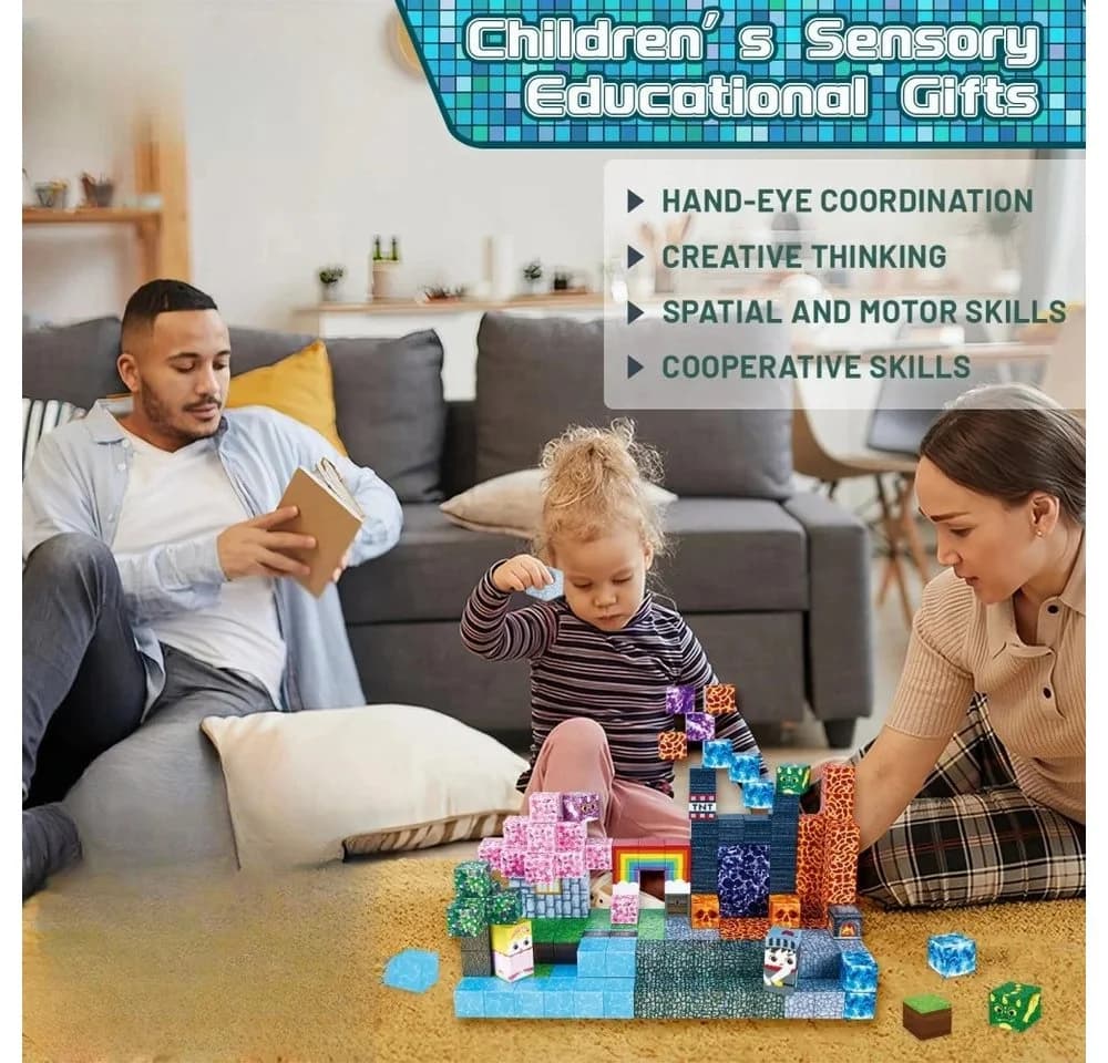 Athlix Magnetische Bausteine 100 St. ABS-Kunststoff Spielzeug