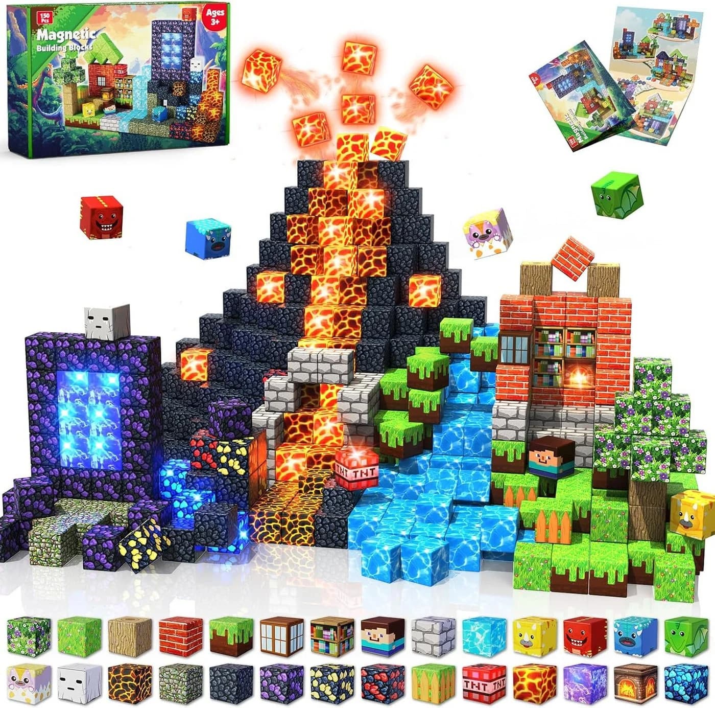 Athlix Magnetische Bausteine 100 St. ABS-Kunststoff Spielzeug - Bild 2