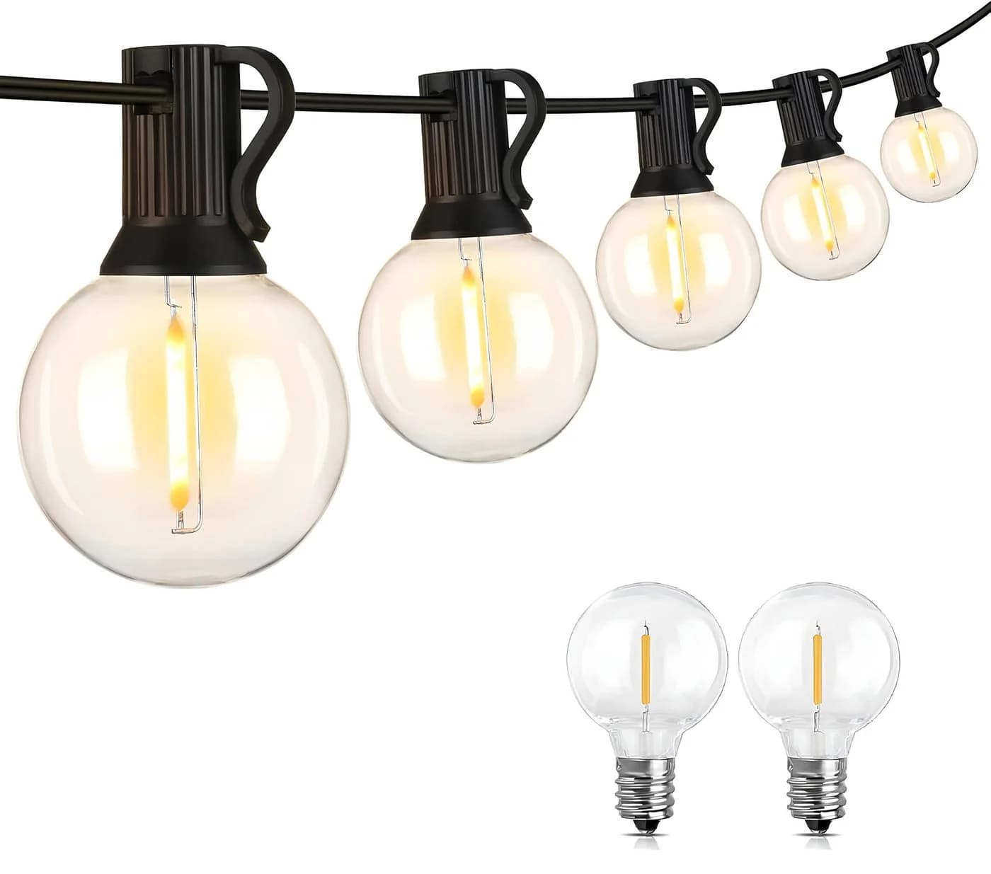 Athlix LED-Lichterkette Warmweiß IP44 Wasserdicht Globusform - Bild 2