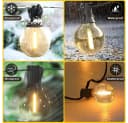Athlix LED-Lichterkette Warmweiß IP44 Wasserdicht Globusform Bild 4