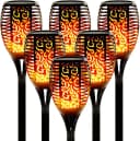 Athlix LED Solarleuchte Gartenfackel Flammeneffekt IP65 Wasserdicht Bild 2