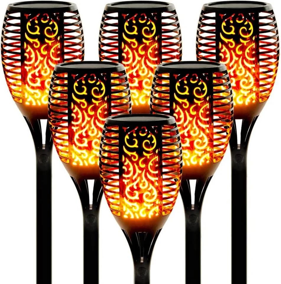 Athlix LED Solarleuchte Gartenfackel Flammeneffekt IP65 Wasserdicht - Bild 2