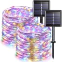 Athlix Solar LED-Lichterkette 10m 100 LED 8 Modi Wasserdicht Bild 2
