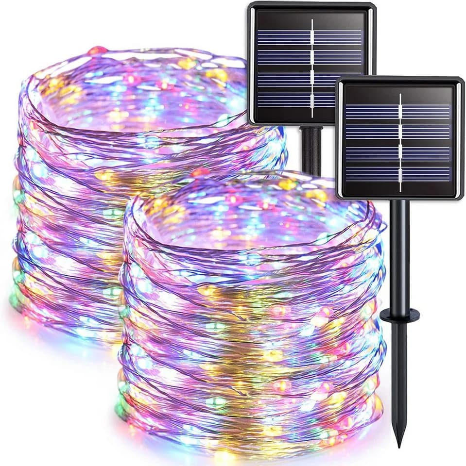 Athlix Solar LED-Lichterkette 10m 100 LED 8 Modi Wasserdicht - Bild 2