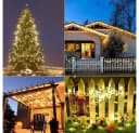 Athlix Solar LED-Lichterkette 10m 100 LED 8 Modi Wasserdicht Bild 3