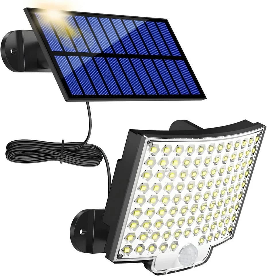 Athlix LED Solarleuchte mit Bewegungsmelder IP65 Wasserdicht 5m Kabel - Bild 2