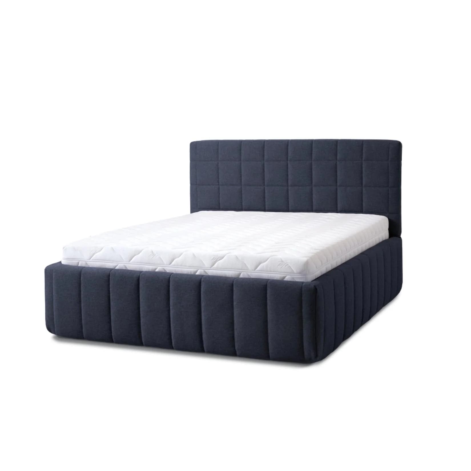Marktkauf Polsterbett Quadro Grande Siena Dark Blue mit Stauraum