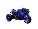 Moni Kinder Elektromotorrad Ninja Blau LED Beleuchtung Mp3 Bild 2