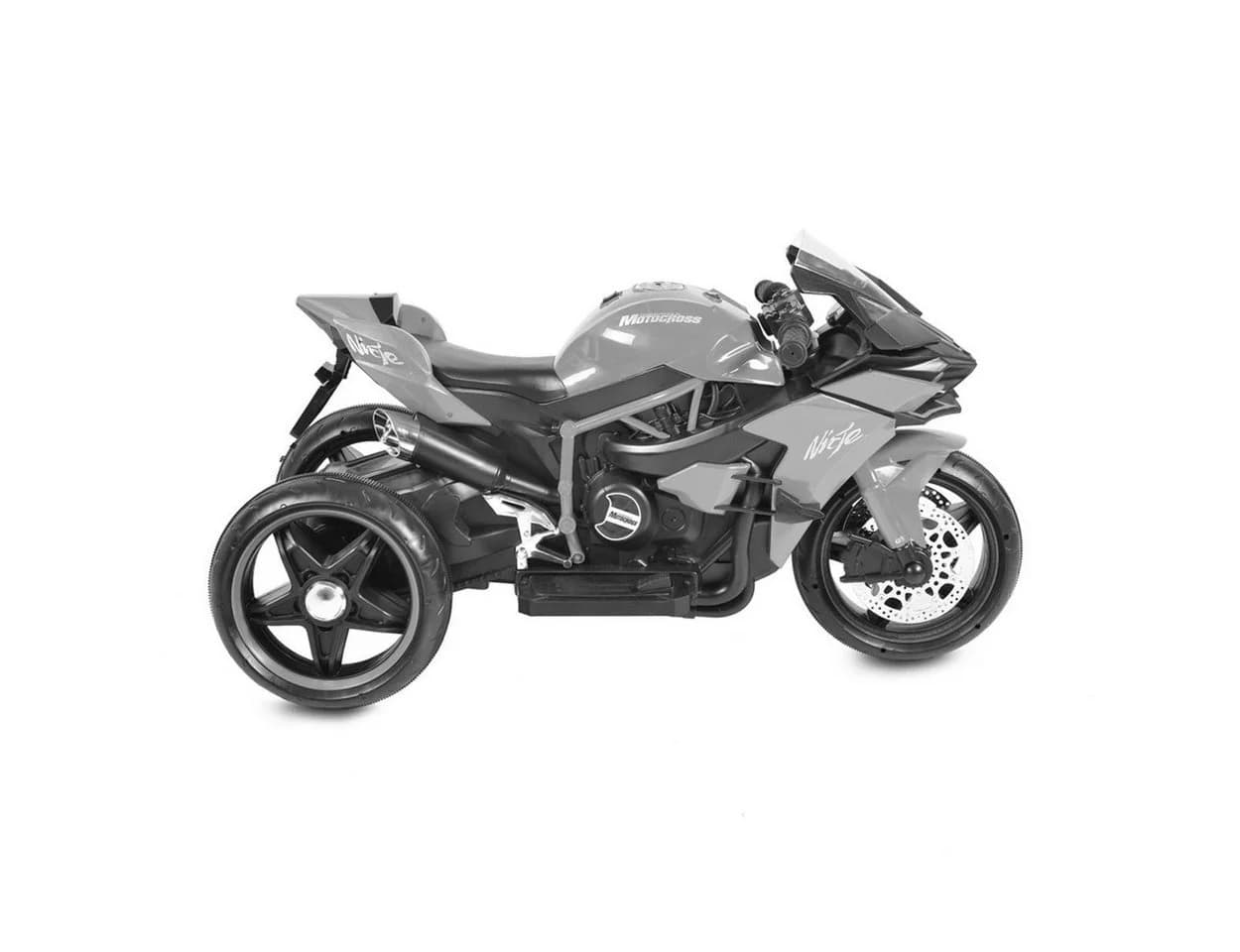 Moni Kinder Elektromotorrad Ninja Blau LED Beleuchtung Mp3 - Bild 4