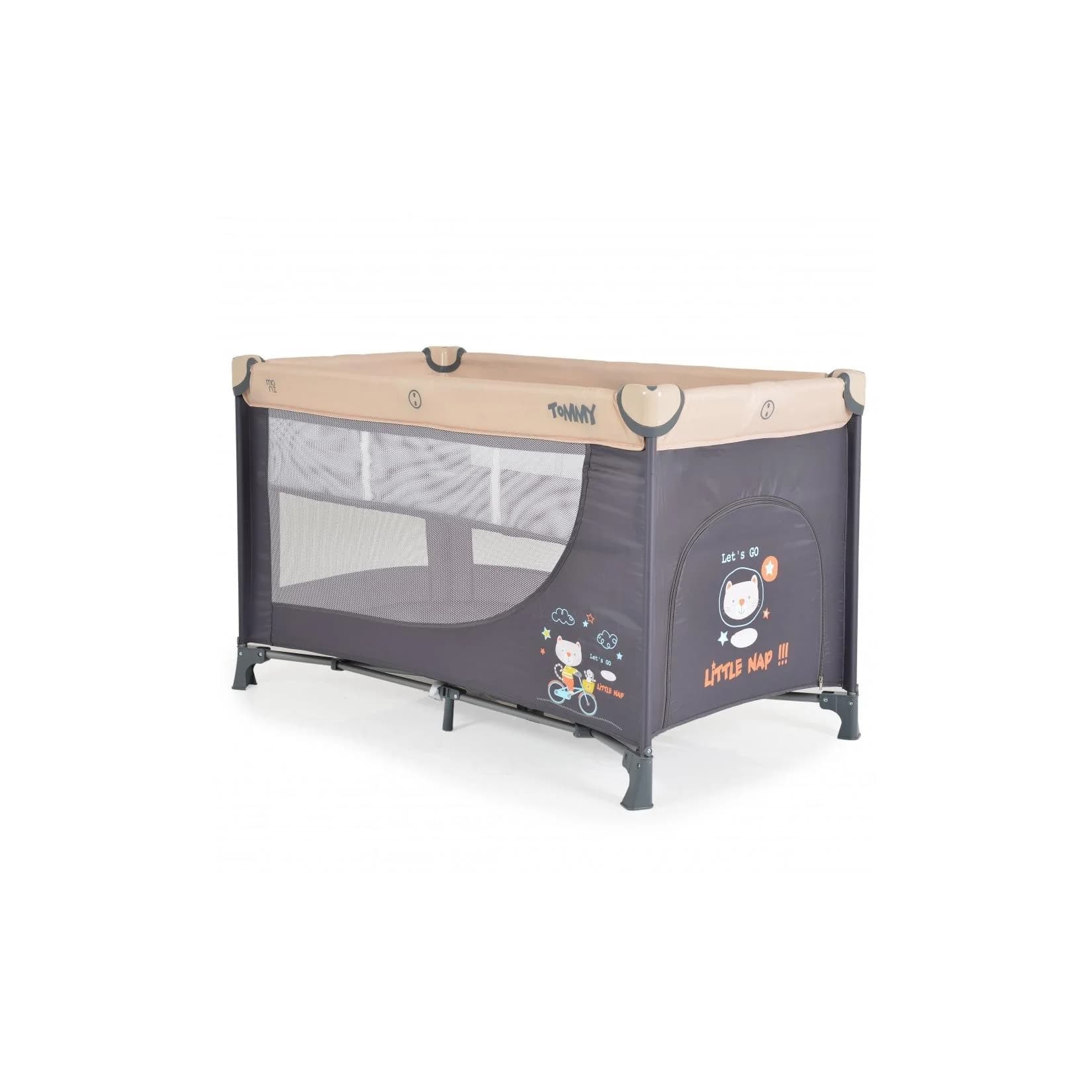 Moni Reisebett Tommy 2-Ebenen Faltmatratze Beige