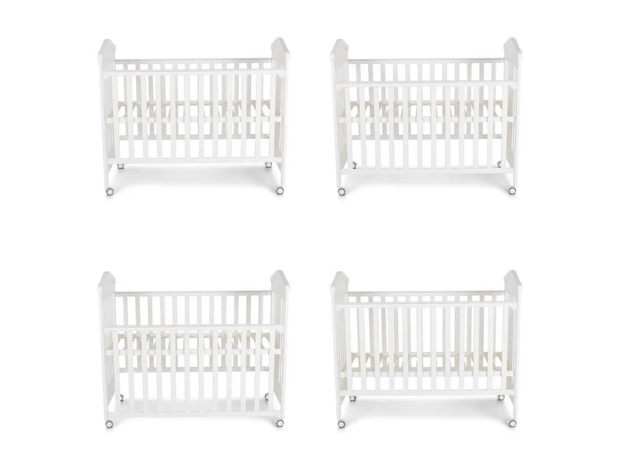 Cangaroo Babybett Wing 120x60 cm Buche Weiß 3 Höhenpositionen - Bild 5