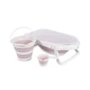 Cangaroo Babybadewanne Set Hawaii 4-teilig Rosa Faltbar Bild 1