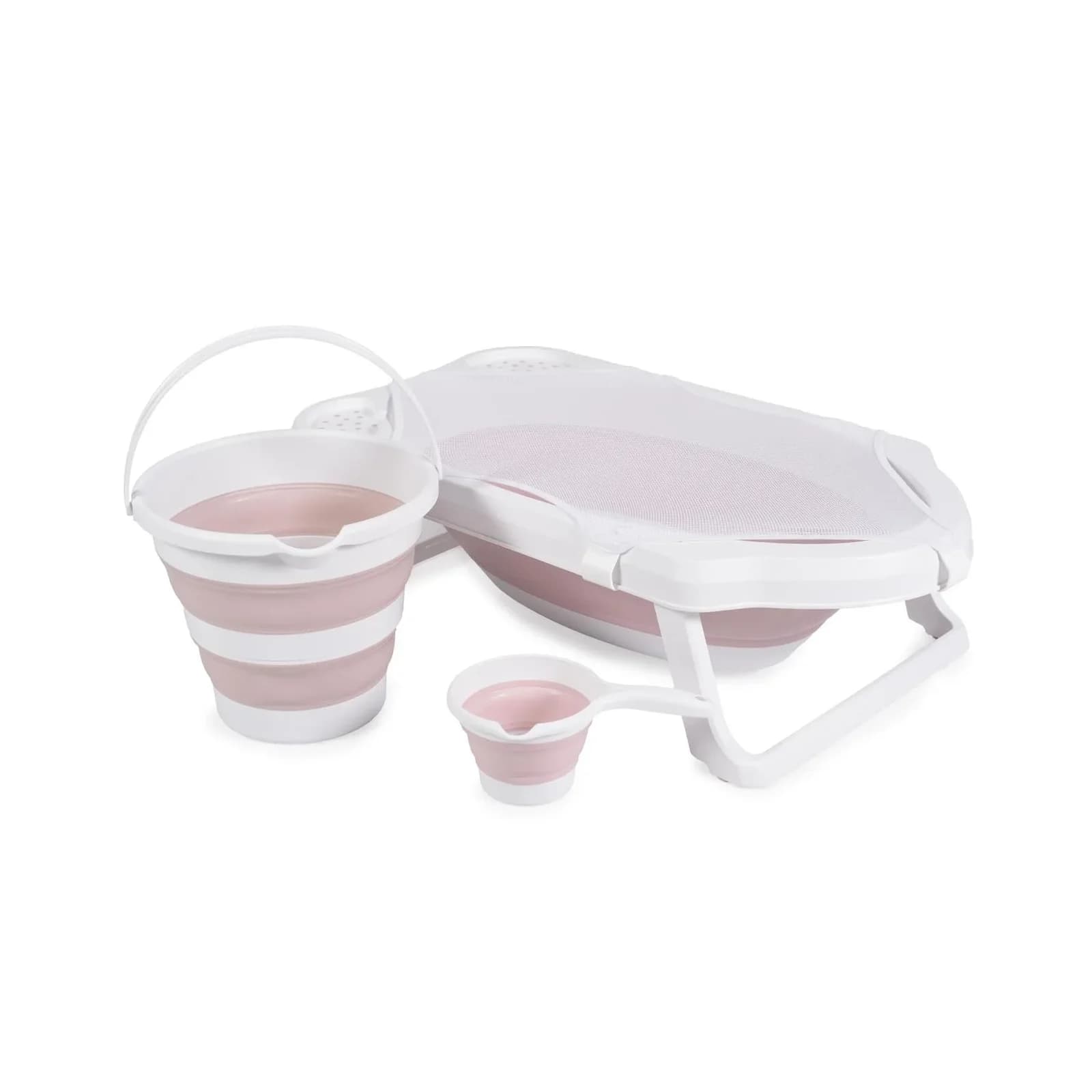 Cangaroo Babybadewanne Set Hawaii 4-teilig Rosa Faltbar