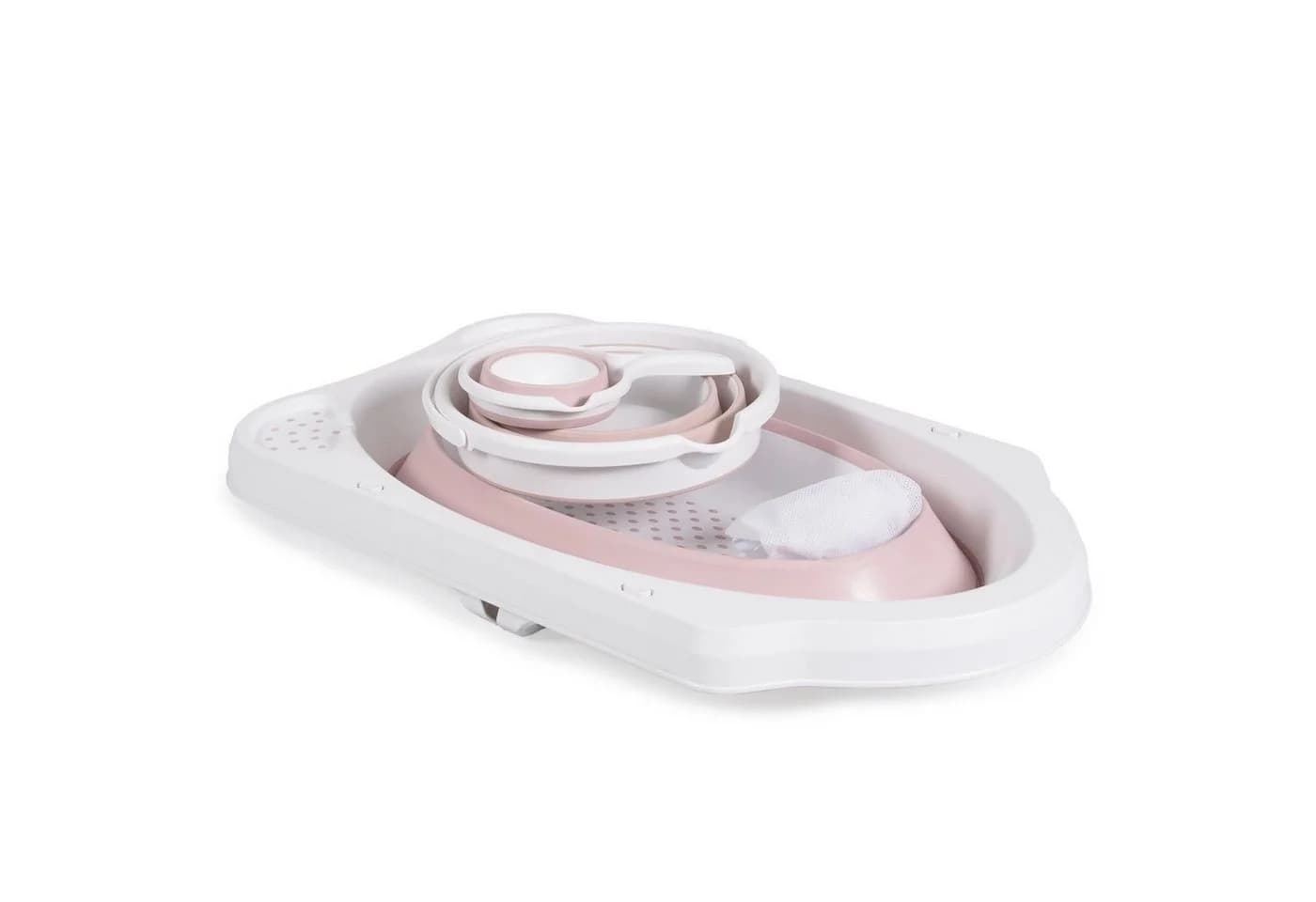 Cangaroo Babybadewanne Set Hawaii 4-teilig Rosa Faltbar - Bild 2
