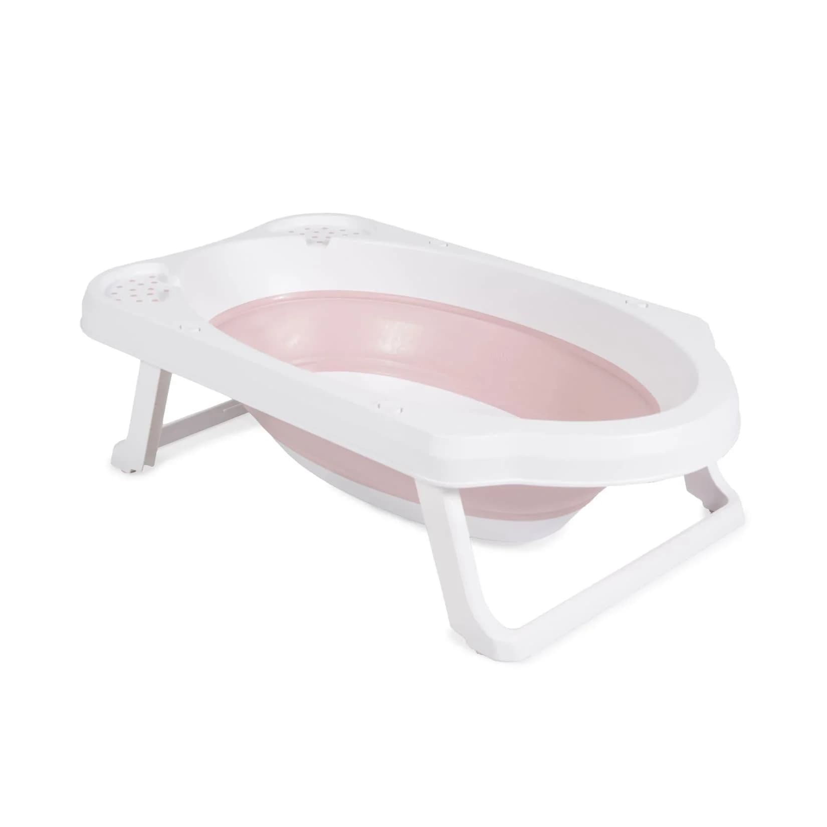 Cangaroo Babybadewanne Maui 84 cm Wasserablauf Ablagefächer Rosa