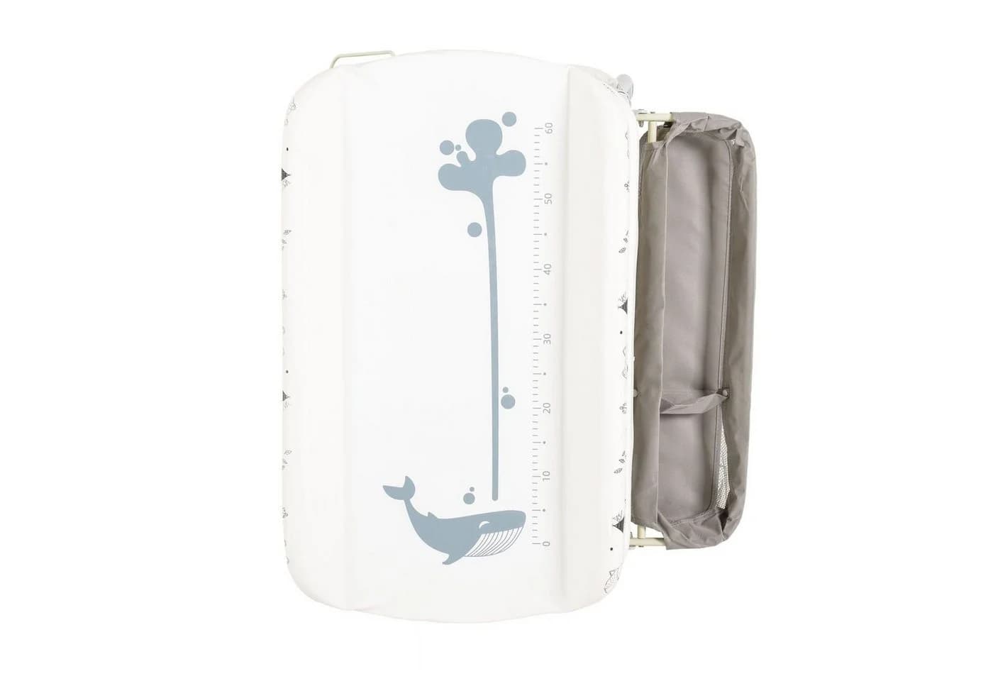 Cangaroo Babybadewanne Wickeltisch 2in1 Grau mit Thermometer - Bild 5